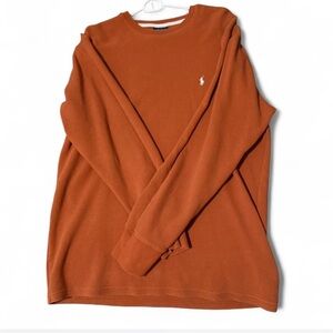 Ralph Lauren Rust Waffle Knit Top